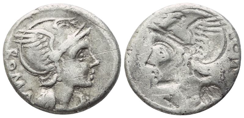 L. Flaminius Chilo, Denario romano (109–108 a.C.), AR