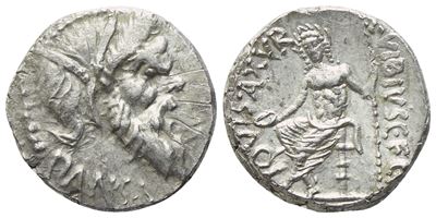 Vibius Pansa Caetronianus, Denario romano (AR), Roma, 48 a.C.