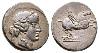 Q. Titius, Rome, 90 Bc. Ar Denarius (17mm, 3.85g).