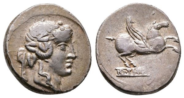 Q. Titius, Rome, 90 BC. AR Denarius (17mm, 3.85g).