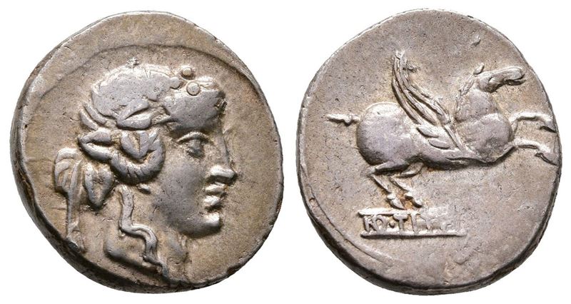 Q. Titius, Rome, 90 Bc. Ar Denarius (17mm, 3.85g).