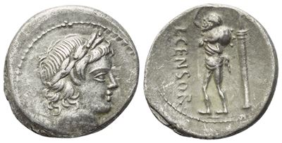L. Marcius Censorinus, Denario romano, 82 a.C.