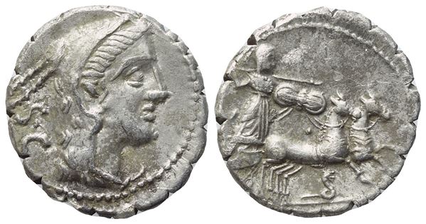 L. Procilius, Denarius serratus, Rome, 80 BC; AR (3,88 g; 18 mm; 6 h)