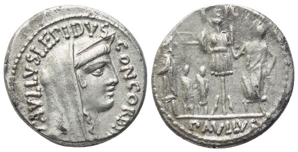 L. Aemilius Lepidus Paullus, Denarius, Rome, 62 BC; AR (3,97 g; 18,7 mm; 6 h)