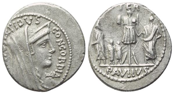 L. Aemilius Lepidus Paullus, Denarius, Rome, 62 BC; AR (3,90 g; 19 mm; 6 h)