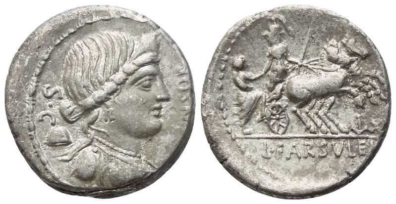 L. Farsuleius Mensor, Denario romano, Roma, 76 a.C.