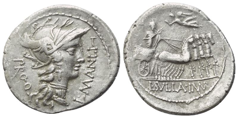 L. Manlius Torquatus, Denario (82 a.C.), AR