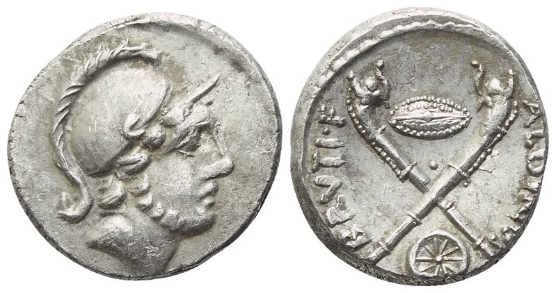 D. Iunius Brutus Albinus, Denario romano (AR), 48 a.C.