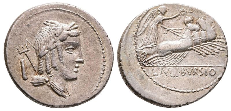 L. Julius Bursio, Rome, 85 Bc. Ar Denarius (20mm, 3.88g).