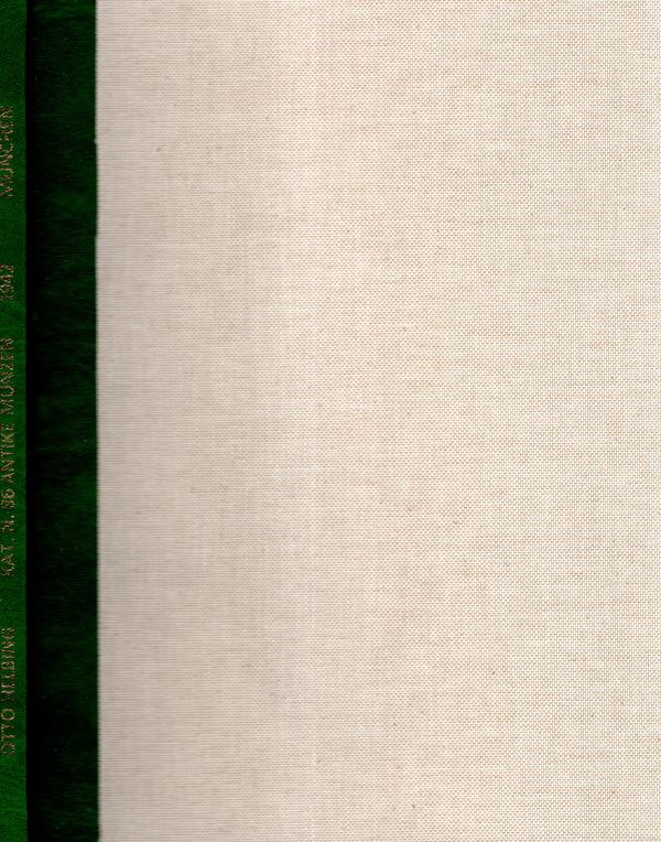 HELBING Otto - Munchen, 25 - Novembre, 1942. Antike munzen. Pp 64, lots 3500, plates 26. Legatura rigida, interno buono stato, molto raro. Spring, 305.