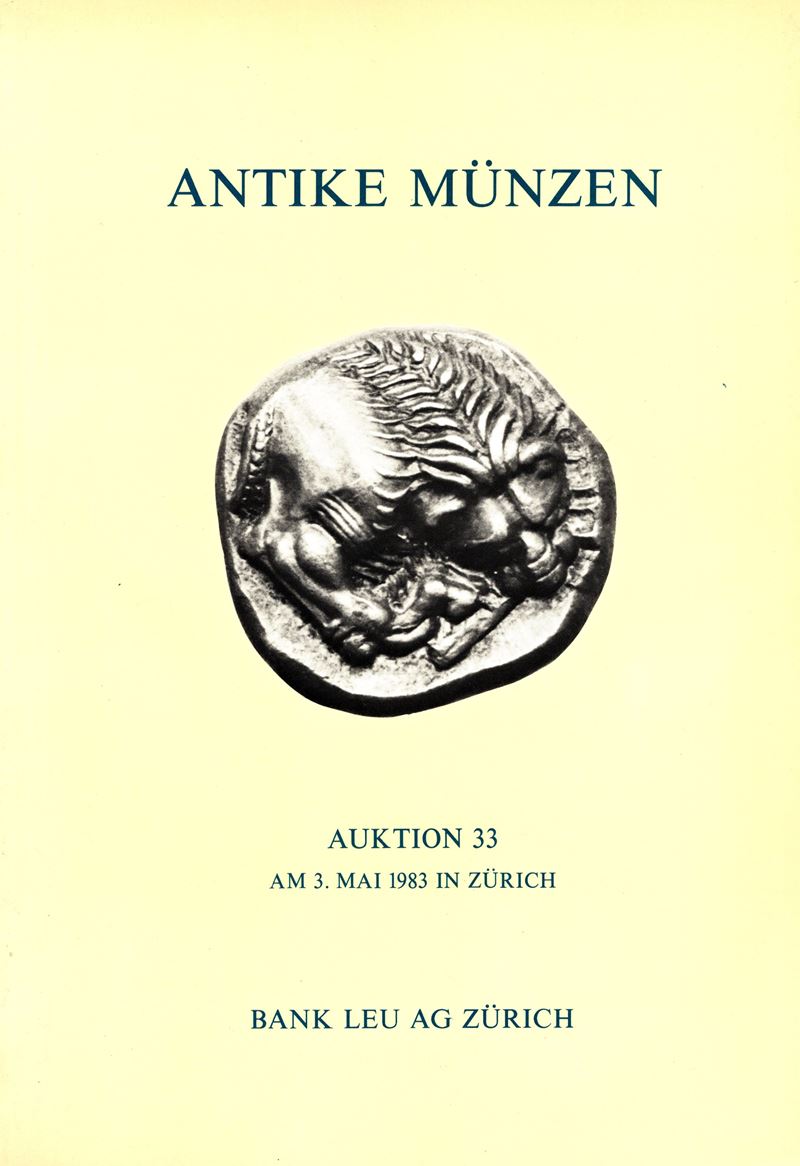 Banca Leu, Catalogo d’asta “Antike munzen; Romer – Kelten – Griechen” (Zurich, 3 maggio 1983)