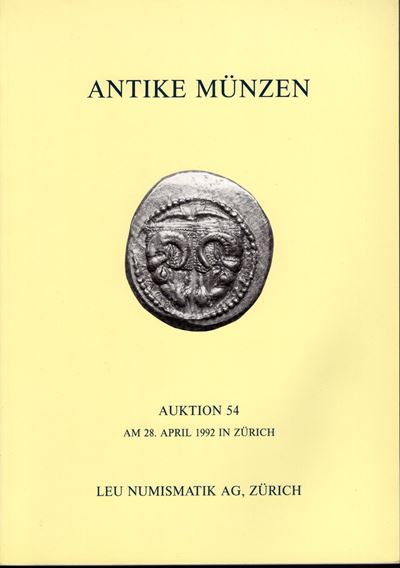 Bank Leu AG, Antike Münzen greco-romane. Catalogo d’asta, Zurigo 28 aprile 1992