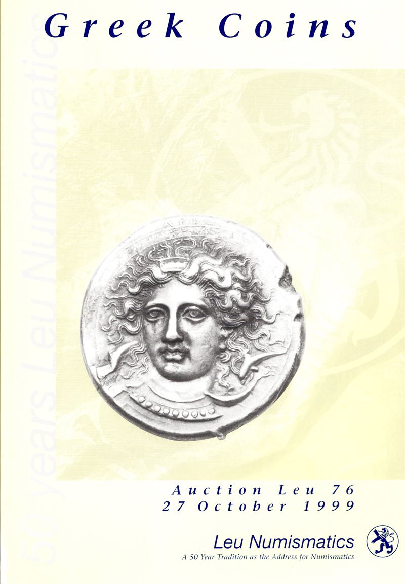 Catalogo d’asta LEU NUMISMATIK, Greek coins e raccolta privata (Zurich, 27 ottobre 1999)