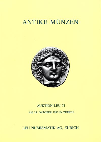 Leu Numismatik AG, Catalogo d’asta “Auktion 71” (Zurich, 24 ottobre 1997)