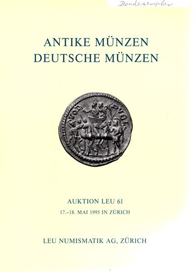 Leu Numismatik AG, Catalogo d’asta per monete antiche e moderne (Zurich, 17–18 maggio 1995)