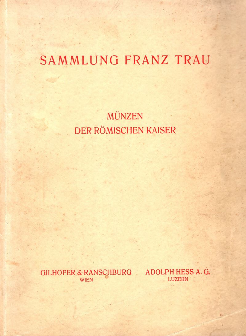 Raccolta di monete romane, catalogo numismatico (22 maggio 1935) — GILHOFER & RANSCHBURG, Wien