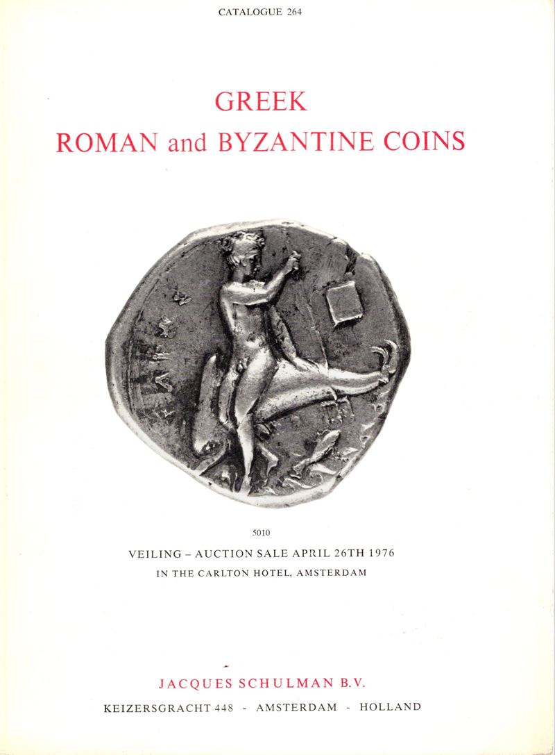 Schulman J., Greek–Roman and Byzantine coins. Catalogo di monete (Amsterdam, 26 aprile 1976)