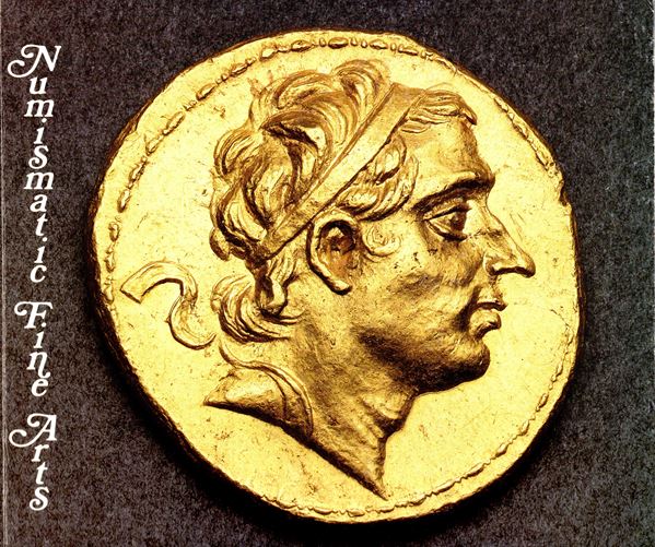 NUMISMATIC FINE ARTS. Auction XVIII. Holllywood, 31- March, 1987. Ancjent coins. I part Greek coins & coins of the Seleucid Kings. Pp non num. lots 402,  tutti illustrati con ingrandimenti, + 1 tavola a colori. Legatura ed. lista prezzi Valutazione e Aggiudicazione inserirti nella II parte, ottimo stato.