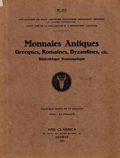 Catalogo numismatico, ARS Classica S.A., N. XV, Luzern, 2 July 1930