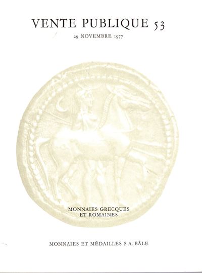 Monete e medaglie, Catalogo di vendita pubblica (Basilea, 29 novembre 1977), 50 pagine con 306 nu...