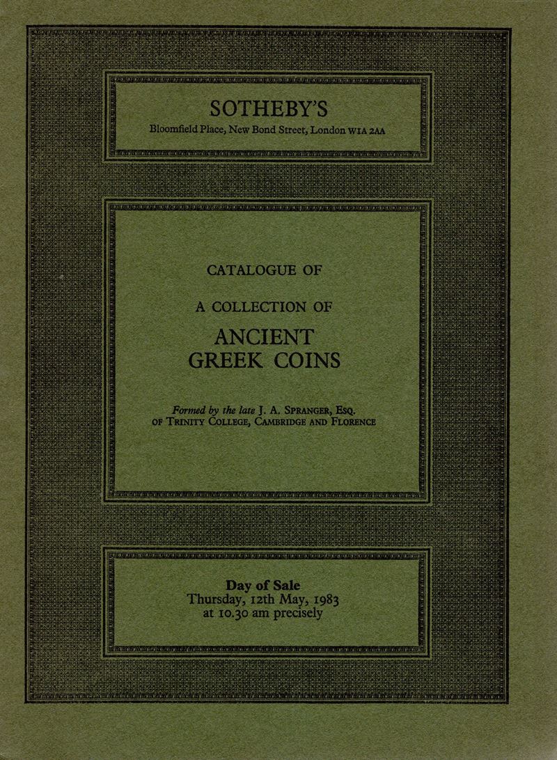 Catalogo d’asta (acquirenti antichi greci), Manville & Robertson, Ancient greek coins, 1983