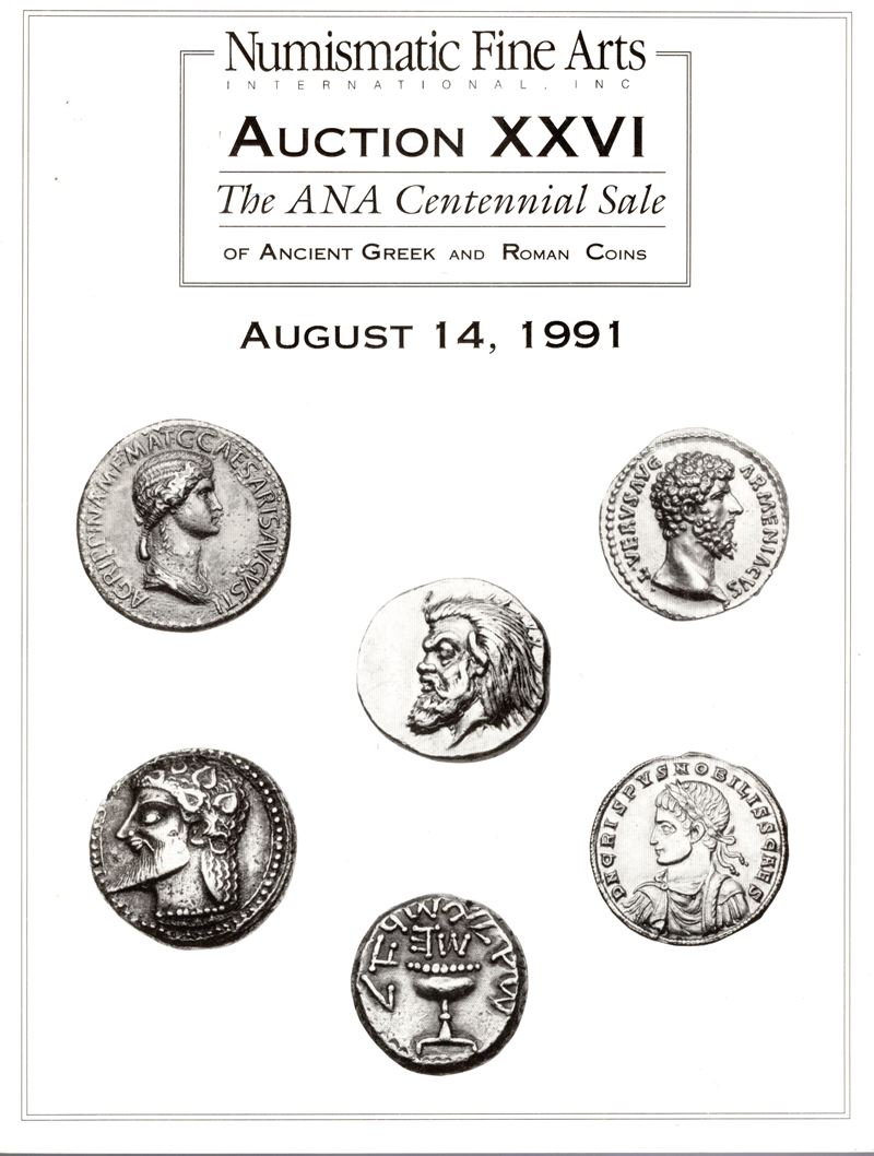 Catalogo d’asta numismatica, Fine Arts. Auction XXVI: monete greche e romane (Chicago, 14 agosto ...