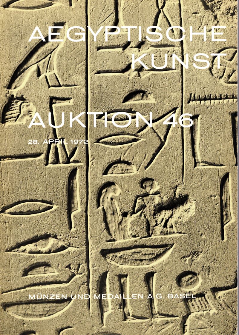 Asta numismatica MÜNZEN UND MEDAILLEN A.G., Catalogo di vendita, opere di arte egizia e monete eg...