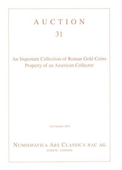 Catalogo d’asta, Collezione di monete d’oro romane (Zurich, 26 ottobre 2005)