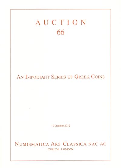 ARS CLASSICA NAC – Auction 66, Zurich, 17 ottobre 2012: catalogo di monete antiche e moderne, con...