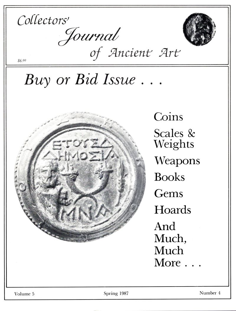 Malter Joel, Collectors' Journal of Ancient Art, vol. 5 n. 4 (1987)