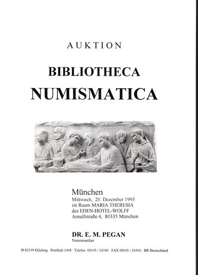 Efrem Pegan, Catalogo d’asta su letteratura numismatica e monete antiche
