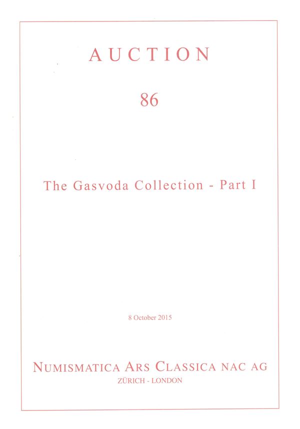 ARS CLASSICA NAC AG - Auction 86. Zurich, 8 - October, 2015. The Gasvoda collection - Part I. Coins of the Imperatorial period and the Twelve Caesar. Pp 96, lots 191, tutti illustrati a colori con ingrandimenti. Legatura ed. ottimo stato, importante vendita.