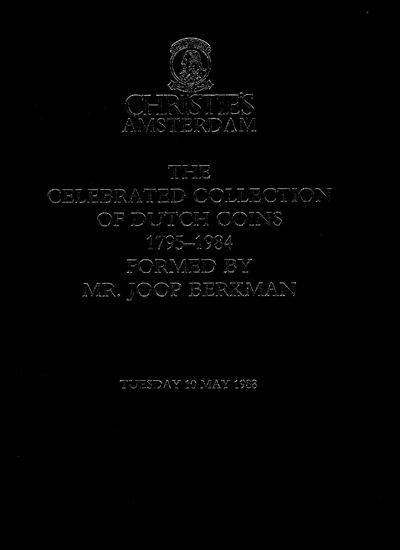 Catalogo d’asta, The celebrated collection of Duch coins 1795–1984 (tela blu, illustrazioni a col...