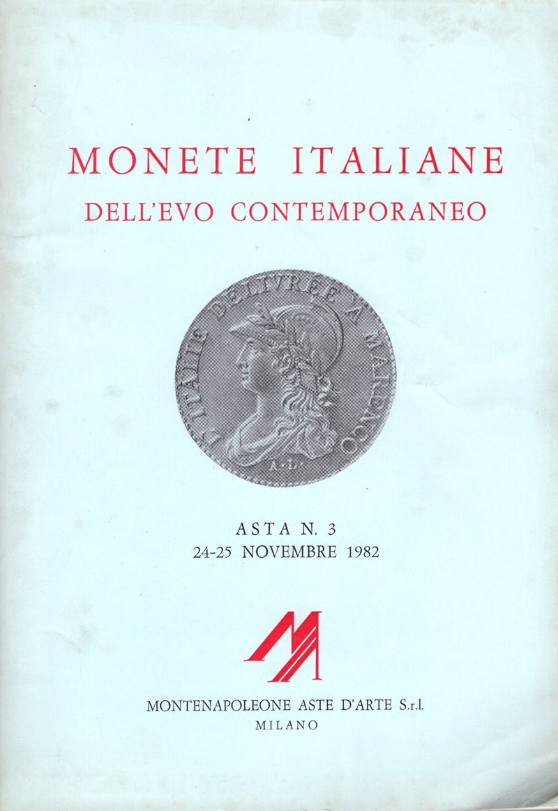 Catalogo d’asta, Monete italiane dell’età contemporanea (Milano, 24 novembre 1982)