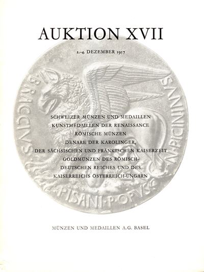 Münzen und Medaillen A.G. (Basel), Catalogo d’asta “2–4 dicembre 1957” di monete svizzere e antic...