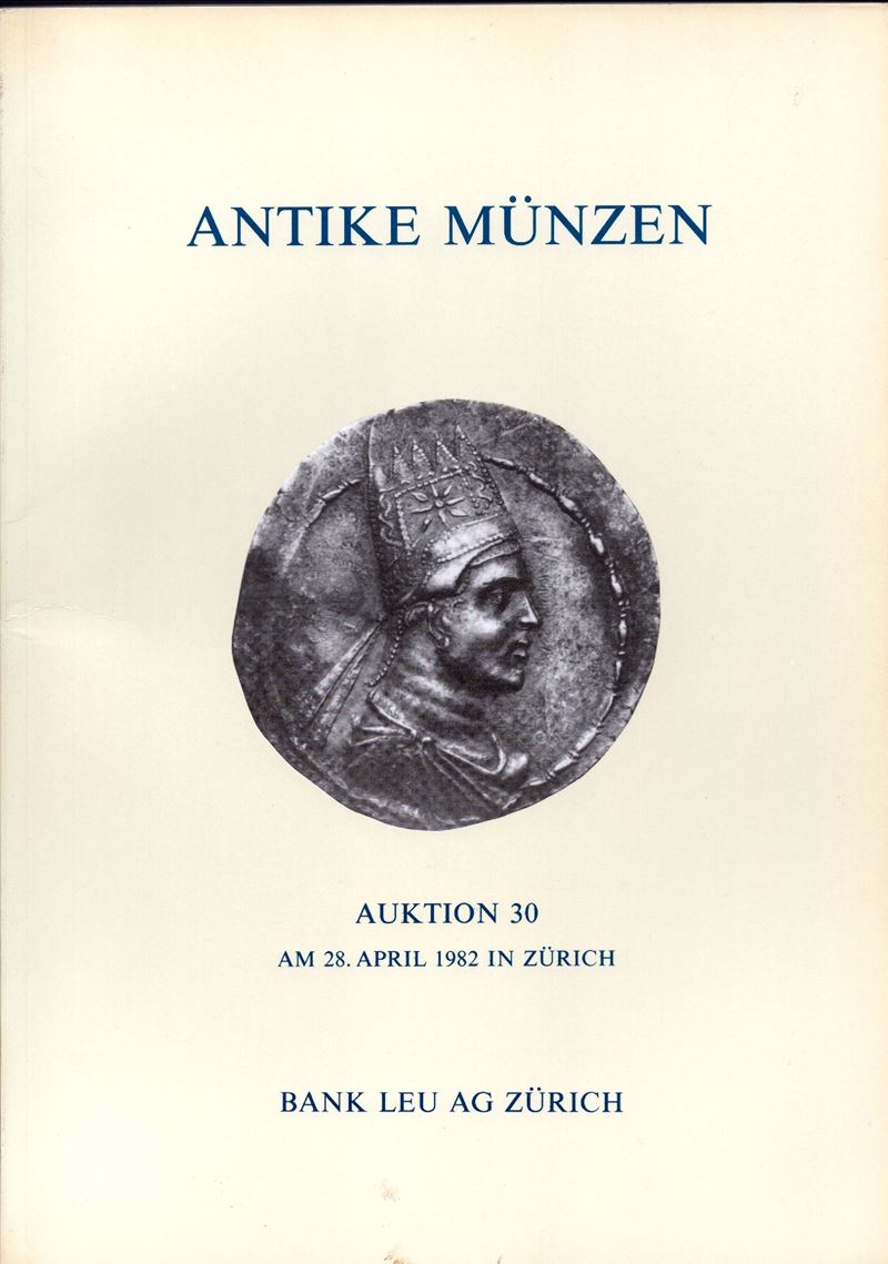 Banca Leu, Catalogo d’asta “Antike munzen. Griechen – Römer” (30 aprile 1982), pp. 75, 482 numeri...