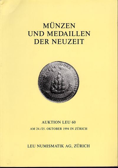 Leu Numismatik AG, Auction 60 (Zurich, 24–25 ottobre 1994) – Catalogo d’asta di monete e francobo...