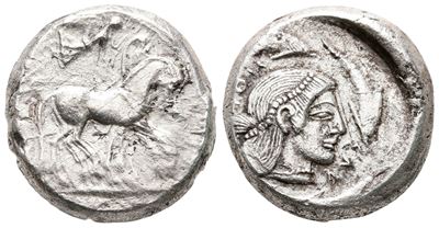 Sicily, Syracuse, C. 485-466 Bc. Ar Tetradrachm (27mm, 17.01g).