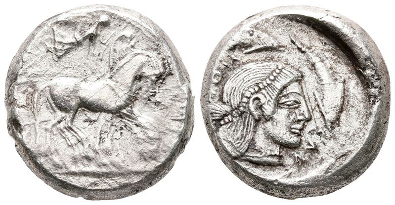 Sicily, Syracuse, C. 485-466 Bc. Ar Tetradrachm (27mm, 17.01g).