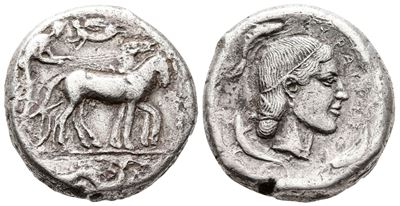 Sicily, Syracuse, C. 466-460 Bc. Ar Tetradrachm (25mm, 16.64g).