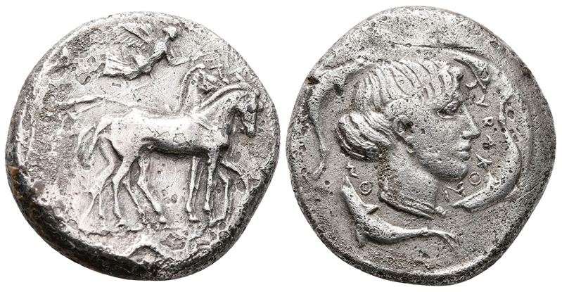 Sicily, Syracuse, C. 466-460 Bc. Ar Tetradrachm (26mm, 16.89g)