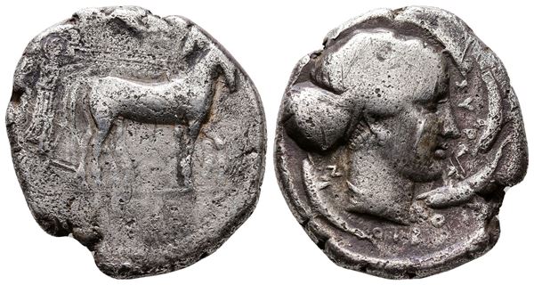 Sicily, Syracuse, c. 420-415 BC. AR Tetradrachm (27mm, 17.07g).