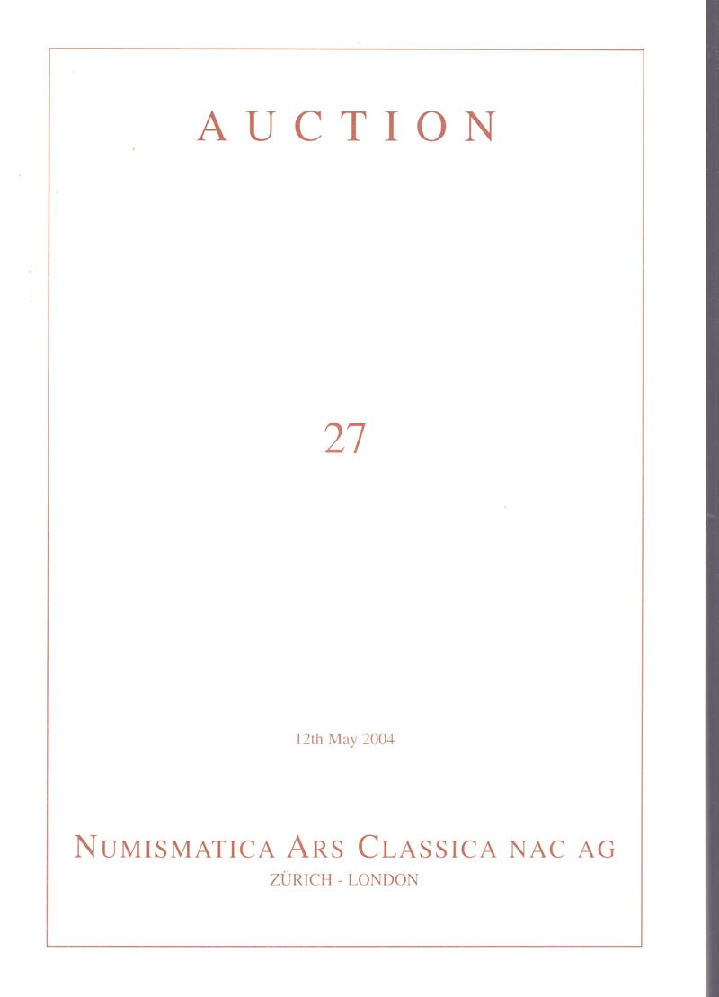 Collezione di monete greche, romane e bizantine, catalogo d’asta (Zurich, 12 maggio 2004)