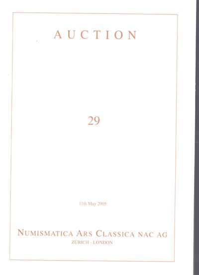 Auction 29, Zurich (11 maggio 2005), Catalogo d’asta di monete greche, romane e bizantine