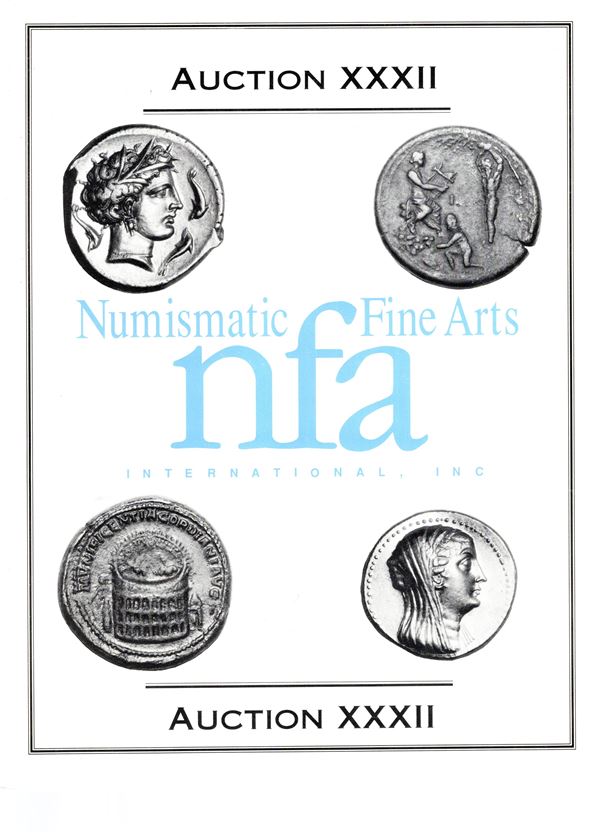 NFA. Auction XXXII. Los Angeles, 10 - June, 1993. Ancient greek, roman and judaean coins. Pp no num. lots 371, tutti illustrati in tavole, + tavole di ingrandimenti. Brossura ed. ottimo stato