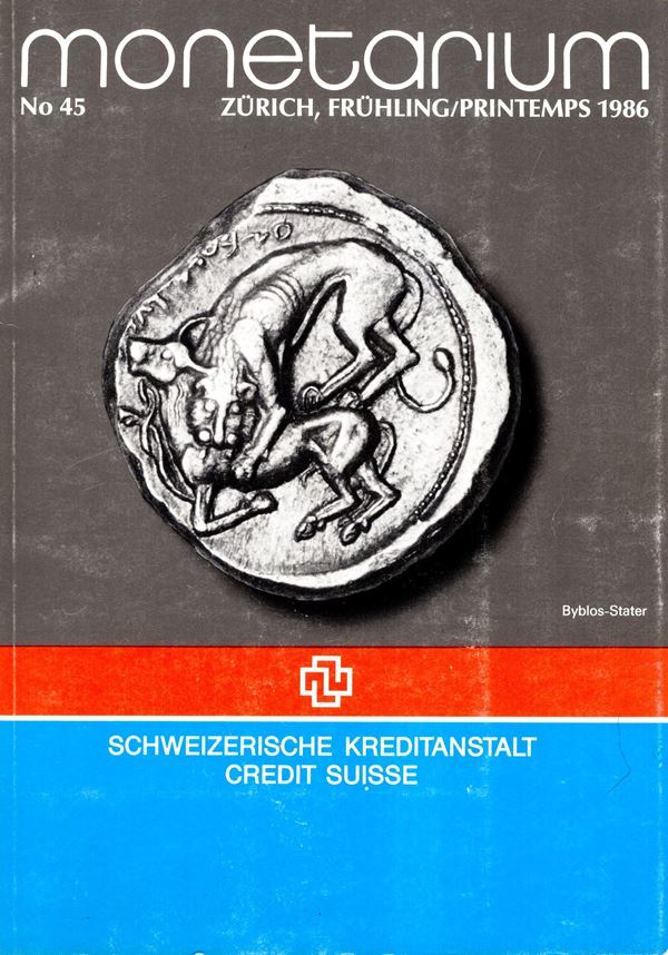 CREDIT SUISSE - Zurich, primtemps, 1986. n 45. Griechische, and romaische munzen, goldmunzen and europaische munzen… pp 116, lots 565, tutti illustrati in tavole nel testo. Brossura ed. buono stato.