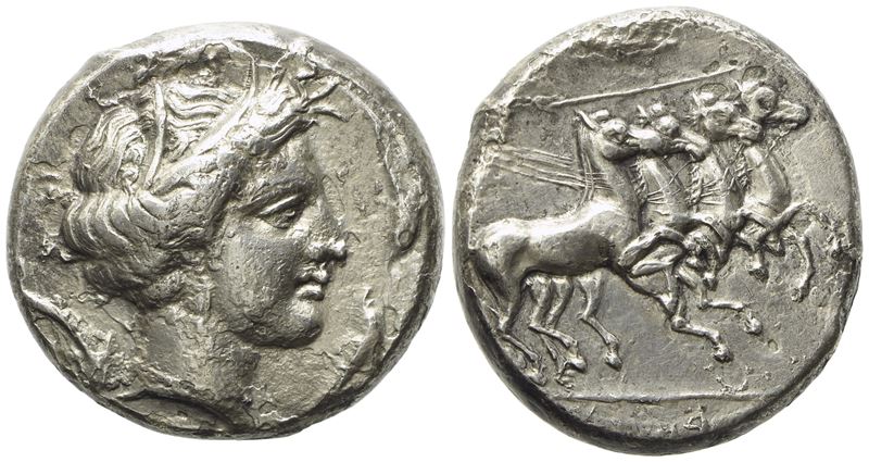 Sicily, Siculo-punic, Lilybaion As Cape Of Melkart (C. 330-305 Bc), Tetradrachm; Ar (16,64 G; 24 ...