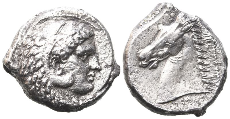 Sicily, Entella. Punic issues, c. 300-289 BC. AR Tetradrachm (22mm, 16.08g).