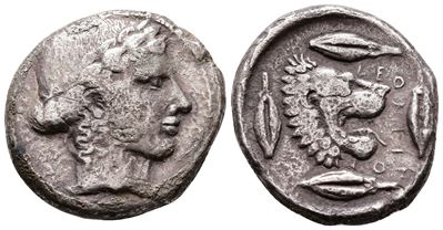 Sicily, Leontinoi, C. 450-440 Bc. Ar Tetradrachm (28mm, 15.72g).