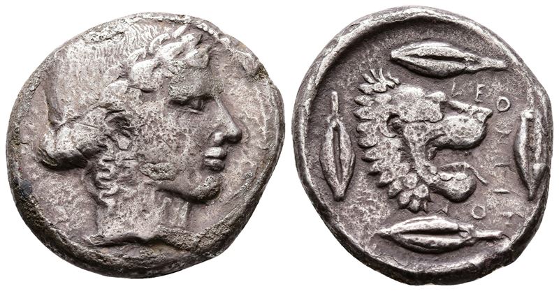 Sicily, Leontinoi, C. 450-440 Bc. Ar Tetradrachm (28mm, 15.72g).